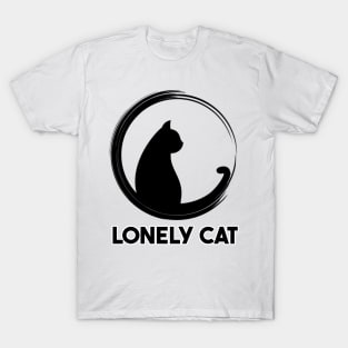 Lonely Cat- Circular T-Shirt